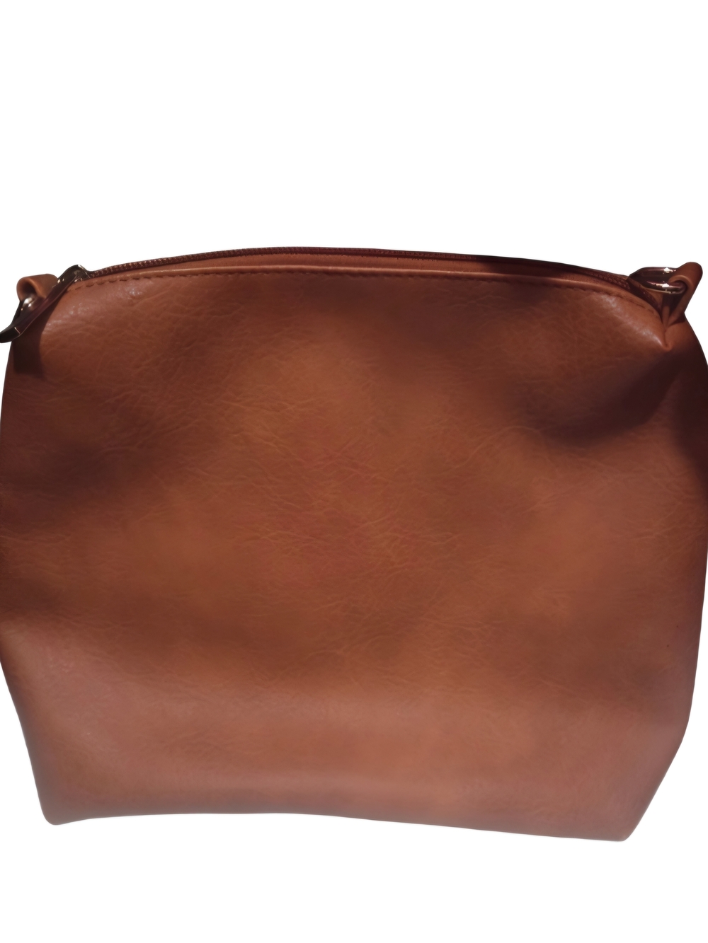 Women's Brown Leather Like Makeup Bag